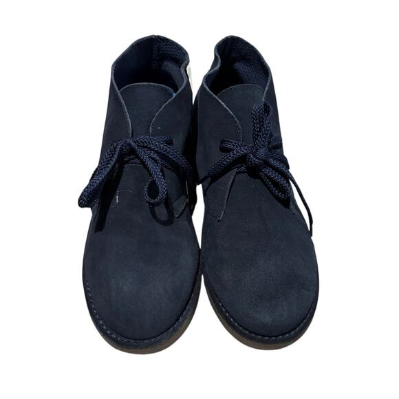 J. Crew Crewcuts Boots MacAlister Shoes Blue Suede Lace Up Chukka - Picture 2 of 5